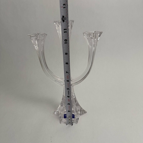 Villeroy & Boch Lucca 3-arm 24% Lead Crystal Glass Candelabra Austria 12” Tall - Picture 13 of 15